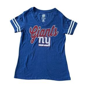NFL TEAM New York Giants T-shirt, women’s size Medium; V-neck